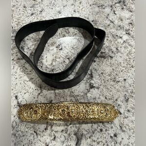 Vintage Womens Dotty Smith 1980s Brass/Gold Tone Belt